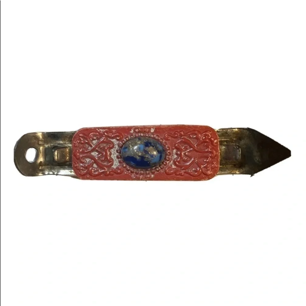 Vintage Jeweled Bottle Can Opener Rhinestone World Map